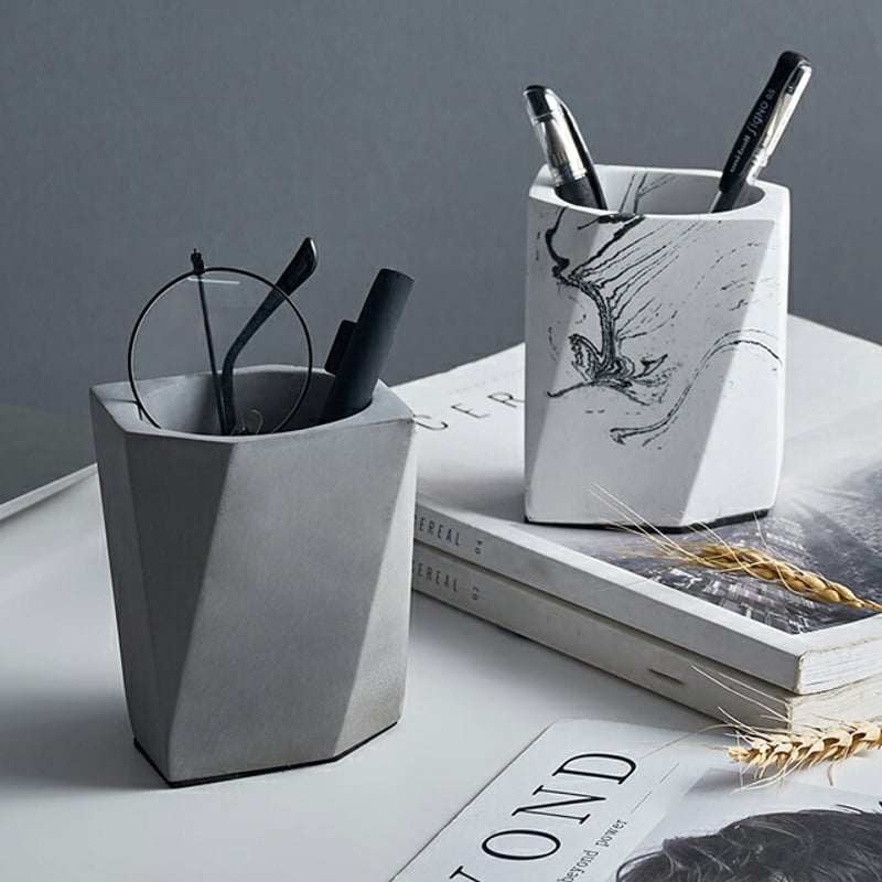 stationery-03014 セメント ペンスタンド カトラリースタンド