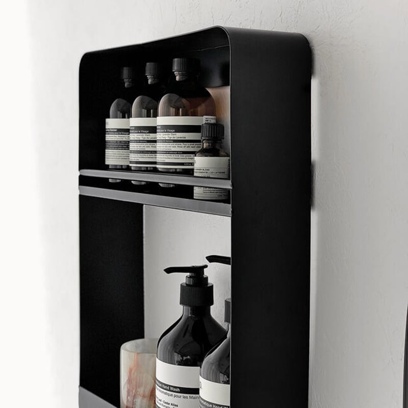 shelf-03015 スクエア 2段 ウォールシェルフ | ART OF BLACK