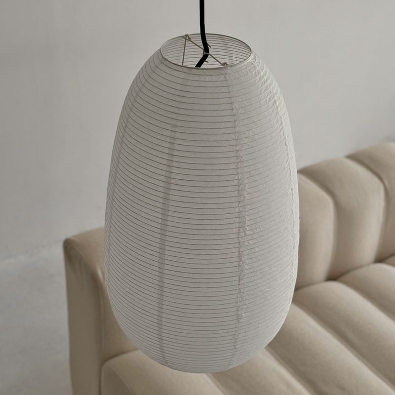和紙ランプシェード白透ロング washi paper 和紙ランプシェード白透