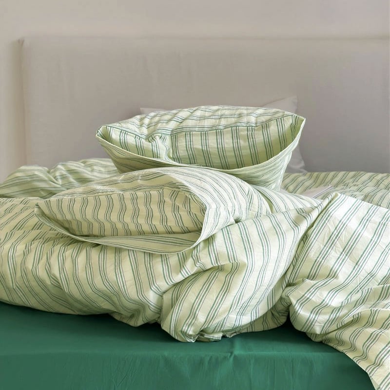 ★再販★【4つセット】パステルグリーン　タッセルBOX sheet-03009 グリーン ボックスシーツ カバー ベッド幅120/150