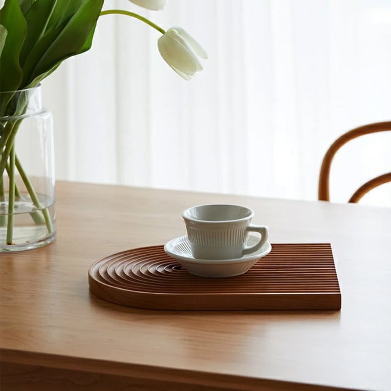 ウッドトレイ ブラック Rbow カフェトレイ tray-03111 ウッドトレイ