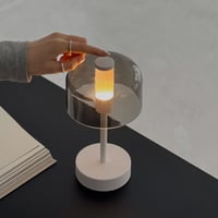 予約販売7月中旬～7月下旬頃発送予定　light-03358　USB スモークグレー ポータブルランプ