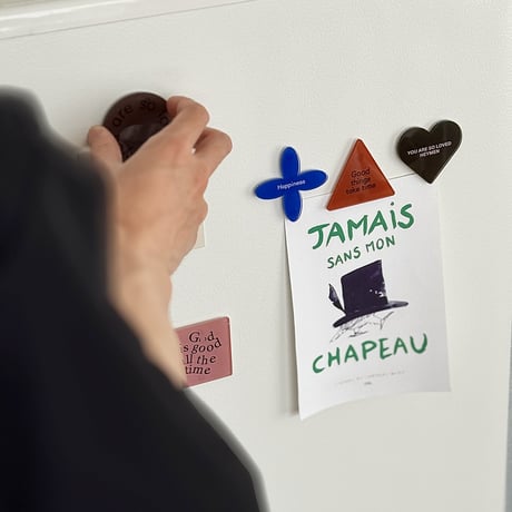 予約販売7月下旬～8月上旬頃発送予定　magnet-03012　Jelly-Like Acrylic Fridge Magnet メッセージマグネット 5個SET
