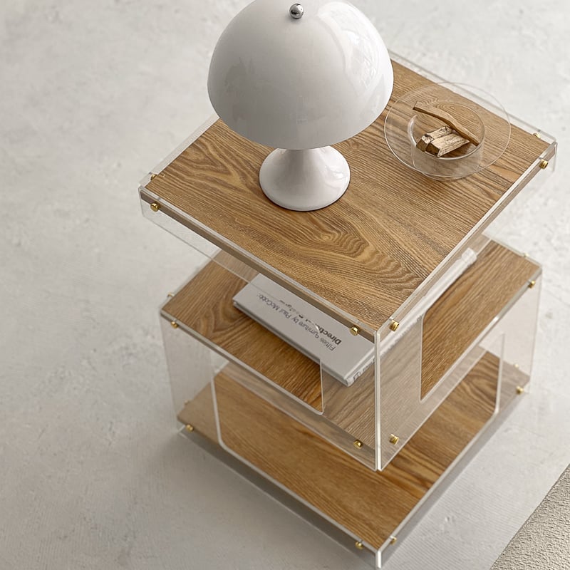 table-03147 クリアアクリルレッグ サイドテーブル | ART OF BLACK