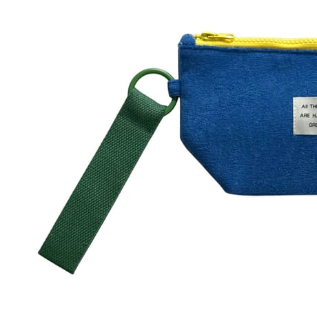 pouch-03004　ハンドストラップ付き パイル地 マルチポーチ ペンケース