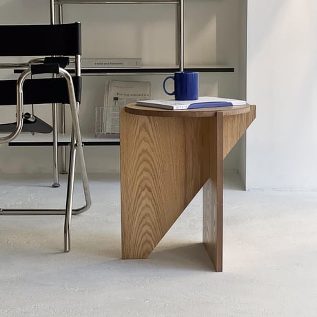 table-03077　geometric ナチュラル サイドテーブル