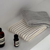 予約販売8月上旬～8月中旬頃発送予定　towel-03027　ペンシルストライプ パイル織り フェイスタオル