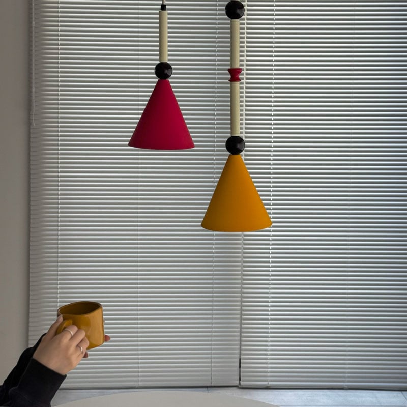 light-03396 Yellow / Red コーンシェイプ ペンダントライト 口金E26