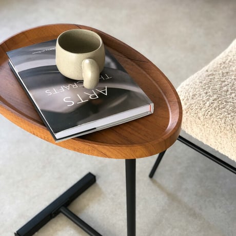 table-03033　 One leg ウッド アイアン サイドテーブル