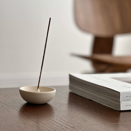 incenseholder-03080　round セラミック インセンスホルダー お香立て