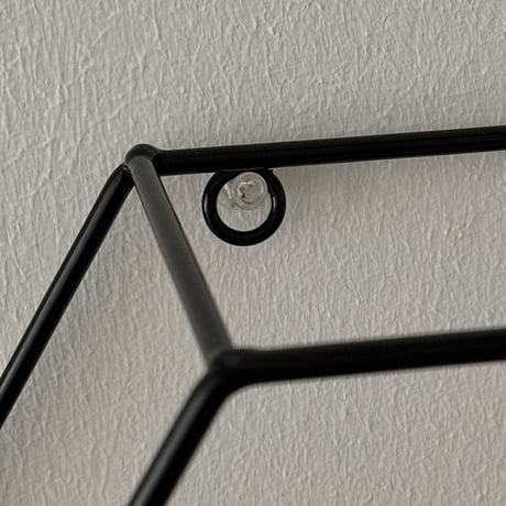 wallrack-03008　アイアン ヘキサゴン ウォールシェルフ 42cm×48cm