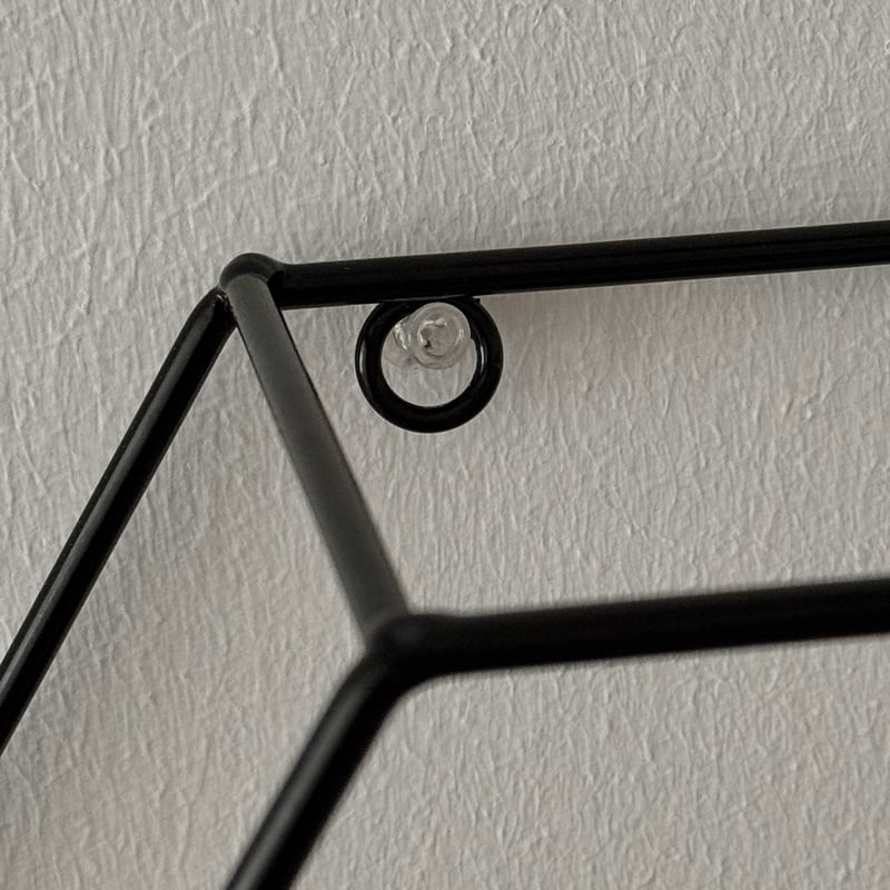 wallrack-03008 アイアン ヘキサゴン ウォールシェルフ 42cm×48cm |