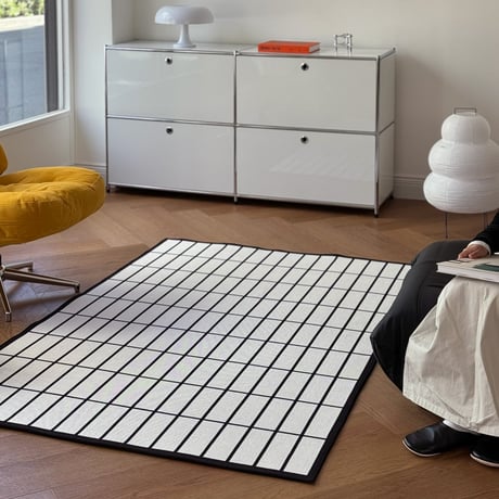 rug-03093　グリッドライン ラグ 120cm×180cm