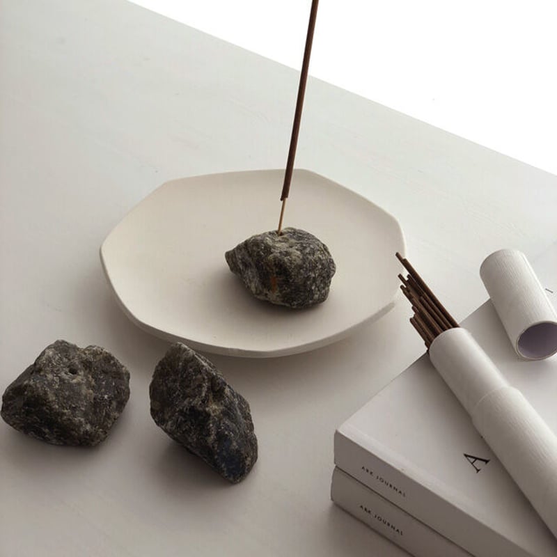 incenseholder-03042 天然石 ストーン インセンスホルダー お香立て | A
