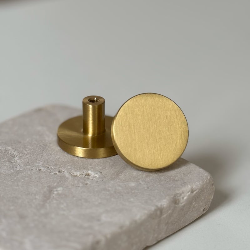 wall-03028 サテーナ加工 真鍮ブラス ラウンド ウォールフック A 3.3cm