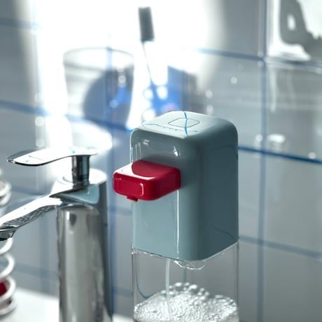 soapbottle-03046　バイカラー 自動 ソープディスペンサー 泡タイプ 400ml USB