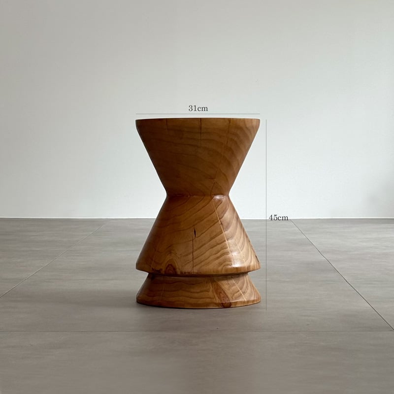 table-03187 天然木 Conical Stool 丸太スツール H45 W31 |