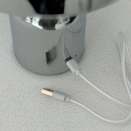 light-03140　USB シルバー マッシュルーム テーブルランプ LED