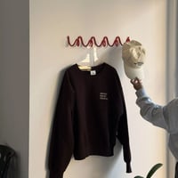 wall-03115　loop レッド 5連フック アイアン