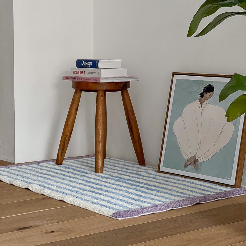 rug-03073 カラー ストライプ ラグ 80cm×120cm | ART OF BLACK