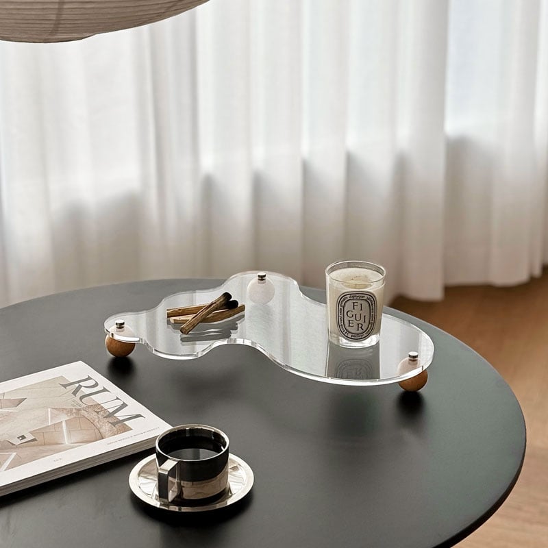 plate-03102 ウッドボールスタンド ニュアンス アクリルトレイ | ART