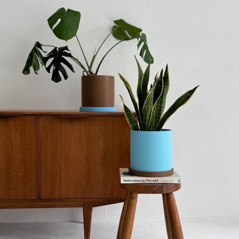 gardening-03037 brown×blue セラミックポット 6号 | ART OF