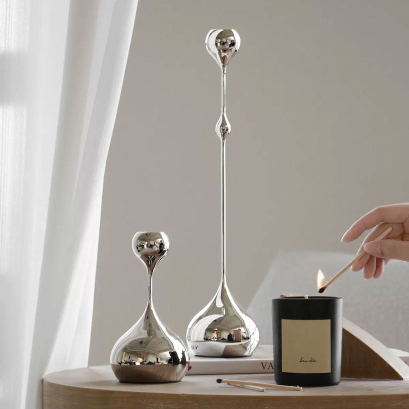 candle-03098 Drop シルバー キャンドルスタンド | ART OF BLACK