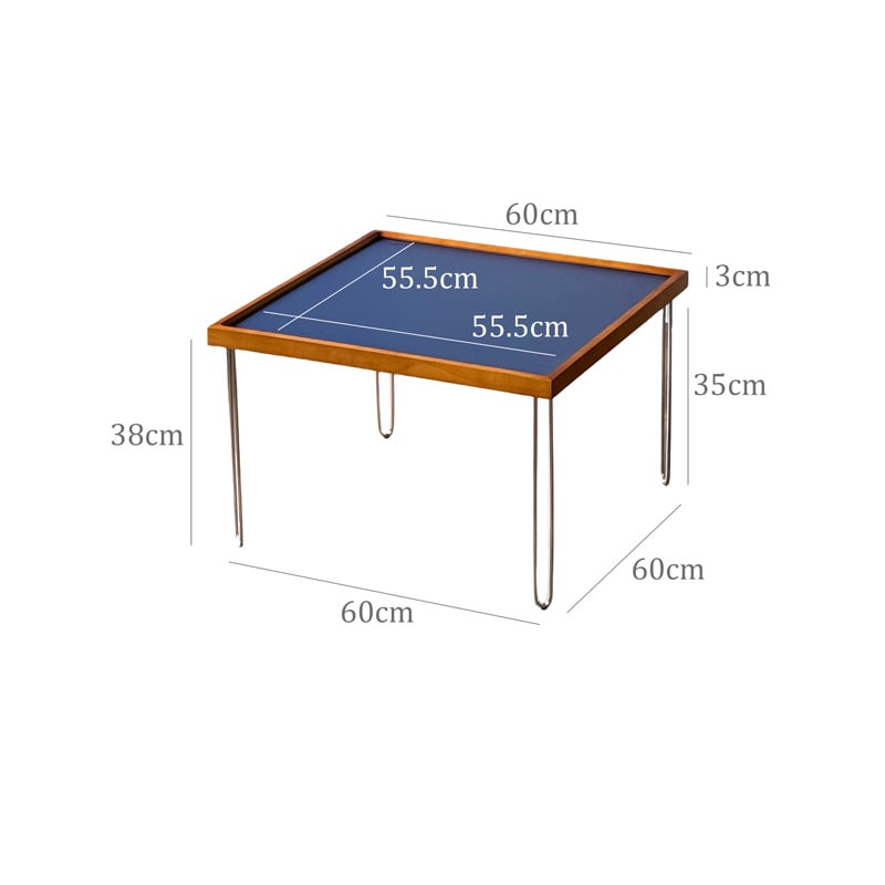 table-03219 天然木 カラー天板 スクエア コーヒーテーブル 60×60cm | A