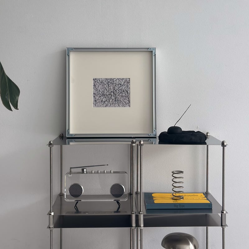 poster-03119 Abstract シルバーフレーム アートポスター40×40cm |