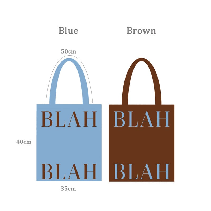 BadBlue ブラウン ドット トートバッグ　保存袋タグ付き bag-03117 BLAH ブルー×ブラウン トートバッグ | ART OF BLACK