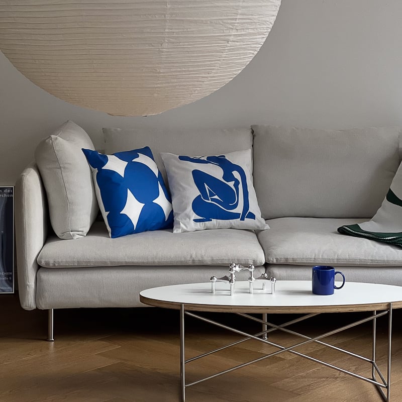 Cassina クッション 45cm×45cm cu-03135 ブルー グラフィック クッションカバー 45cm×45cm