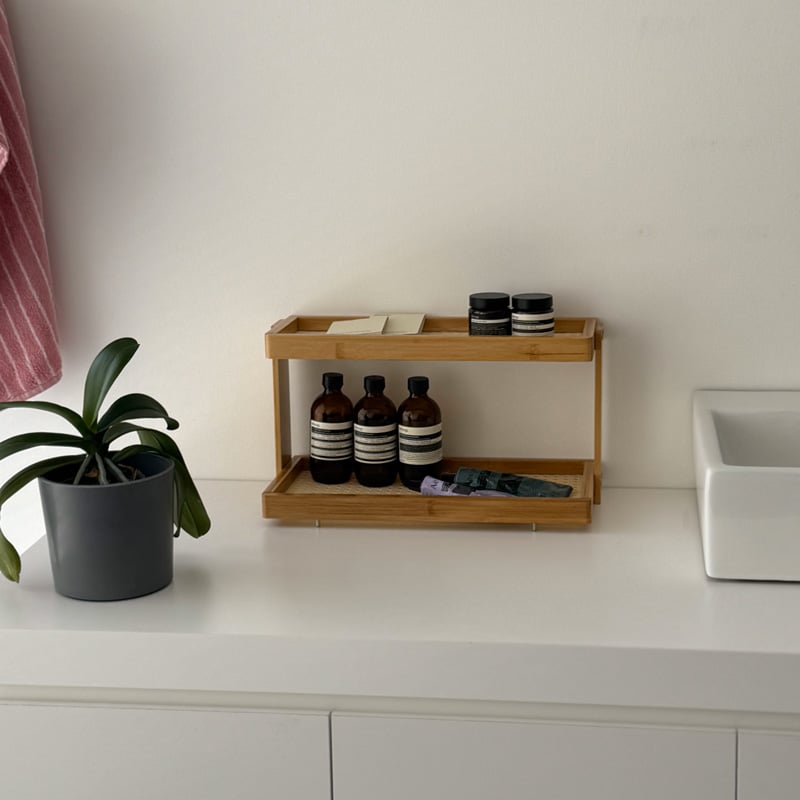 予約販売3月上旬～3月中旬頃発送予定 rack-03100 ラタン調 2段