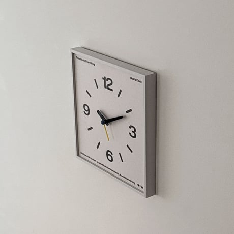 clock-03116　Black / White カラーパネル スクエア ウォールクロック 掛け時計 静音