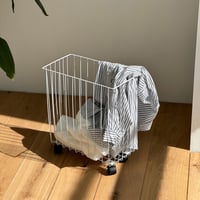 wagon-03006　アイアン キャスター付き ランドリーワゴン