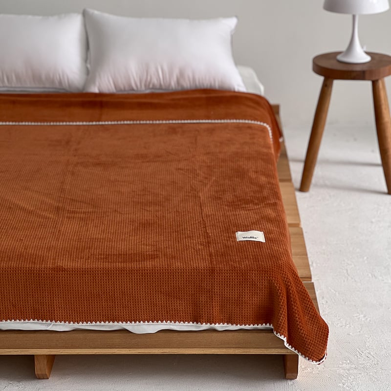 blanket-03048 カラーワッフル リバーシブル ブランケット 200×150 | A