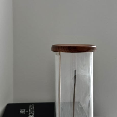 incenseholder-03061　J型パイプホルダー 真鍮 グラスインセンスホルダー