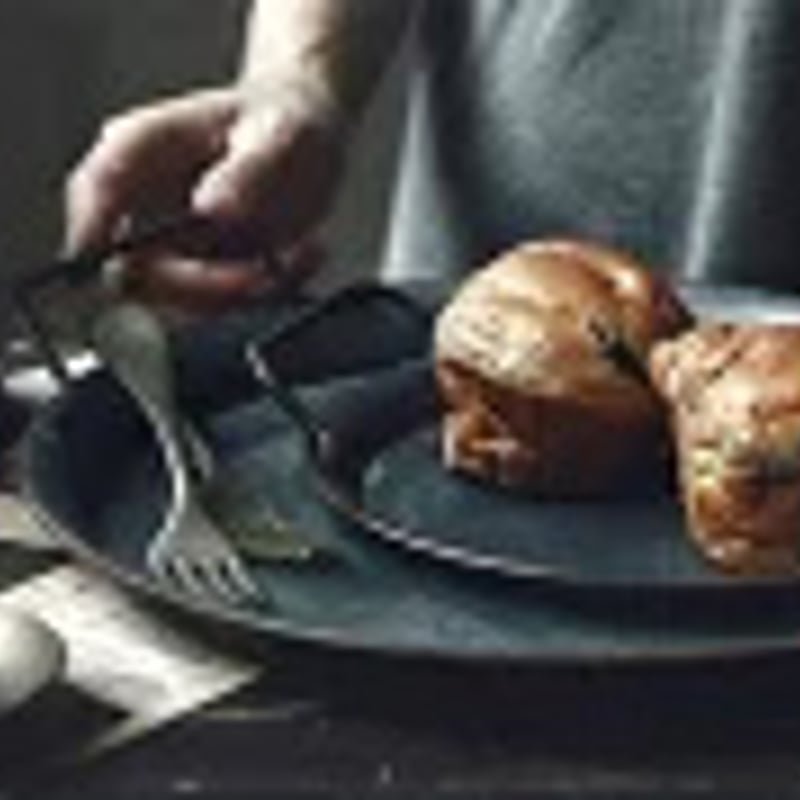 tray-03014 ラウンド ヴィンテージ 取っ手付き アイアン カフェトレイ