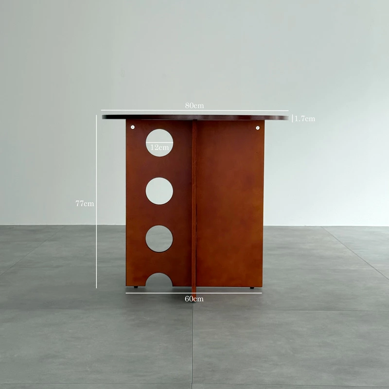 table-03191 ブラウン ホールレッグ ラウンドテーブル 80cm | ART OF