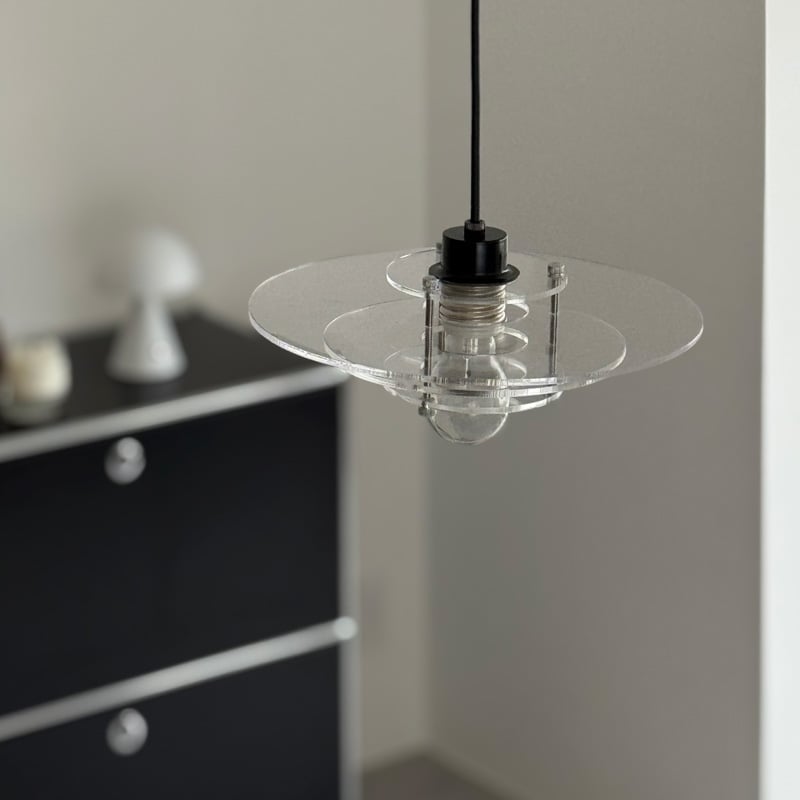 light-03208 クリア フラットレイヤーシェード Medium ペンダント
