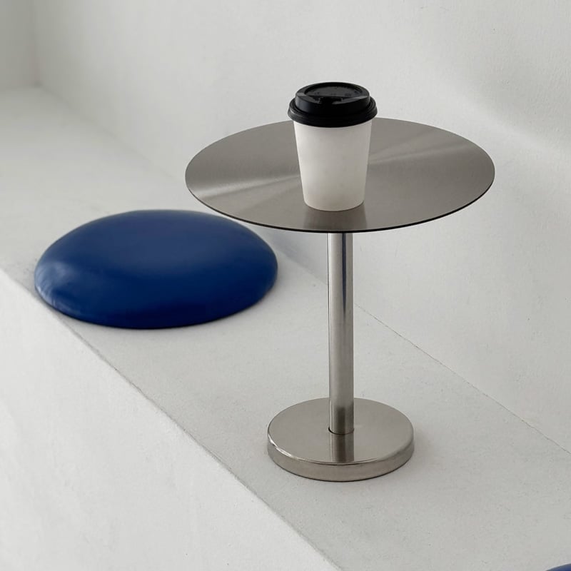 table-03183 ステンレス ラウンド ミニテーブル 直径30cm 高さ30cm | A