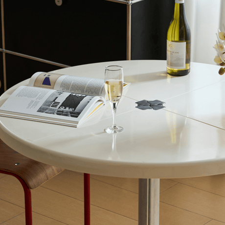 予約販売6月上旬～6月中旬頃発送予定　table-03226　Folding Table 折り畳み ラウンド テーブル 95cm