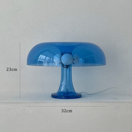 light-03353　USB ブルー マッシュルーム テーブルランプ LED