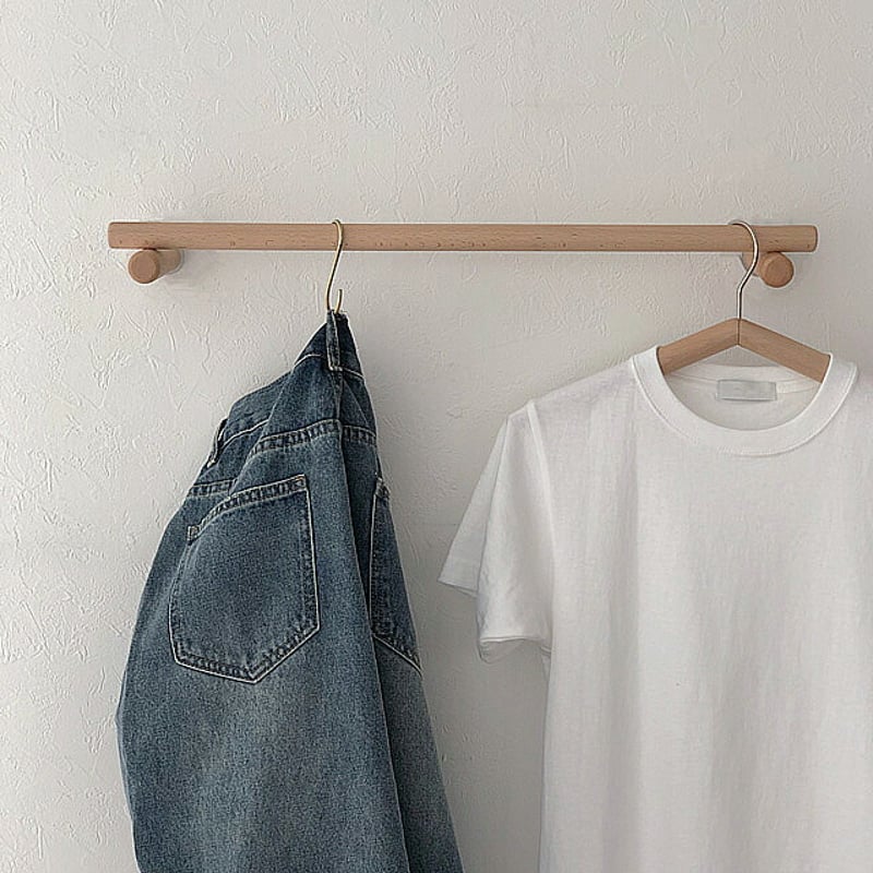 wall-03066 ウッド ハンガーバー 60cm 無垢材 | ART OF BLACK