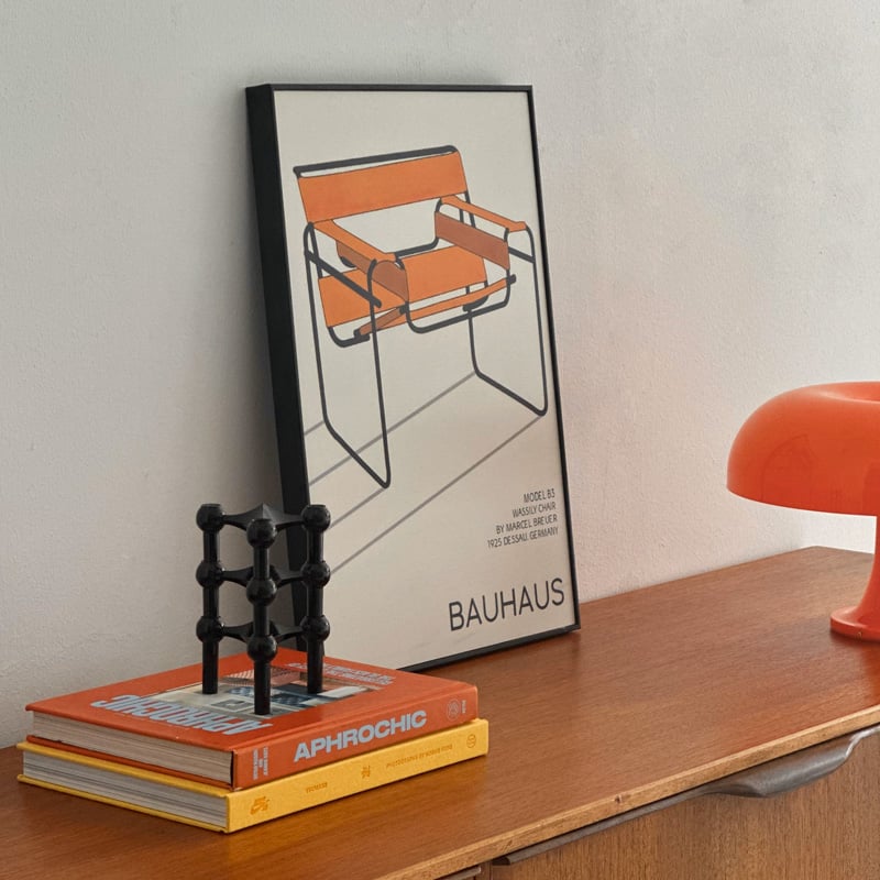 John Baldessari ポスター 絵画 アート 雑貨 写真 美術品 椅子 poster-03126 BAUHAUS Wassily Chair ブラックフレーム アート
