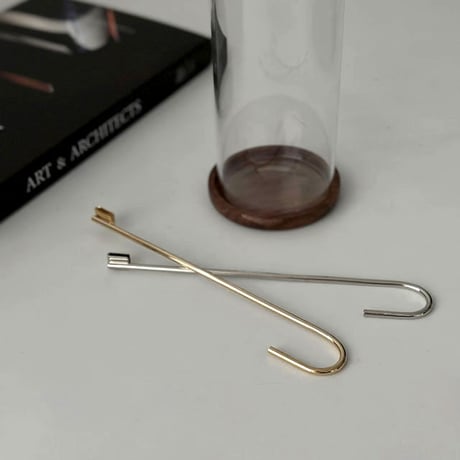 incenseholder-03061　J型パイプホルダー 真鍮 グラスインセンスホルダー