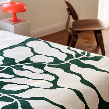 bedthrow-03001　Seaweed リバーシブル ベッドスロー ブランケット 130×180