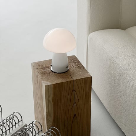 light-03243　USB カラーガラス マッシュルーム テーブルランプ LED