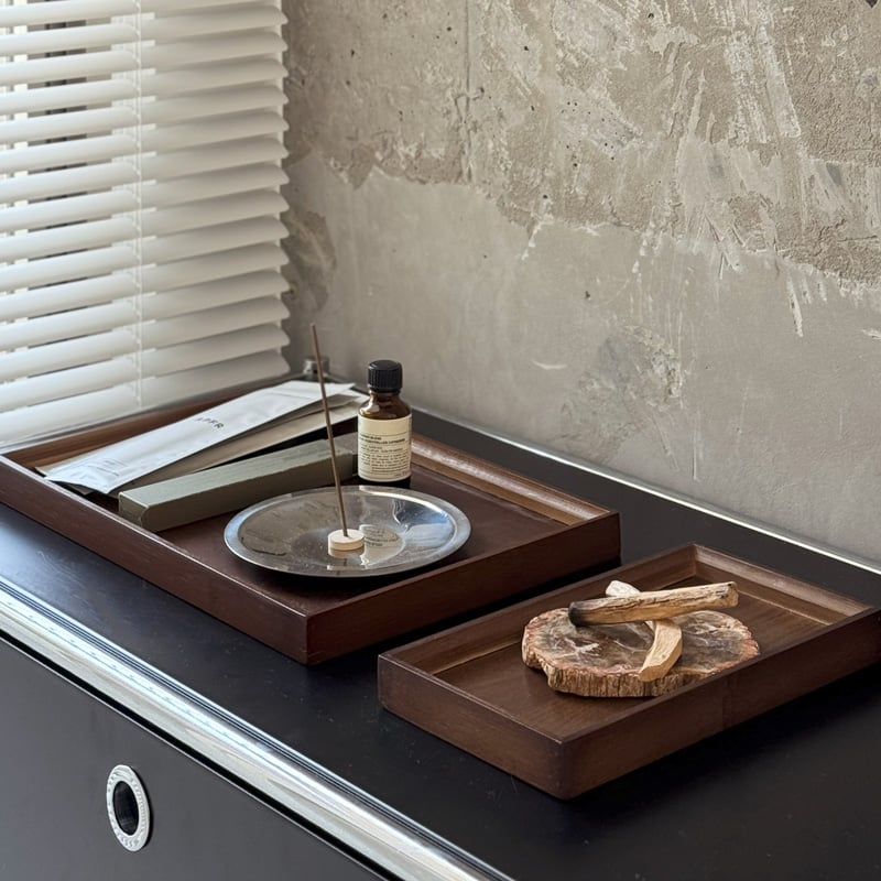 一部予約商品】 tray-03144 ブラックウォールナット調 ディスプレイ