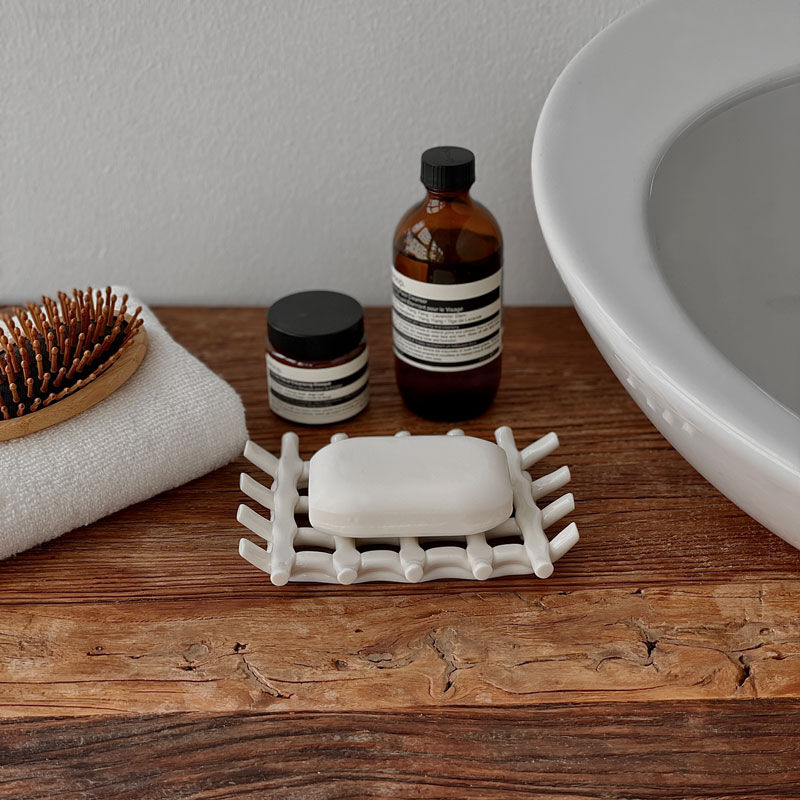 soapdish-03008 セラミック バスケット フラットソープディッシュ 石鹸