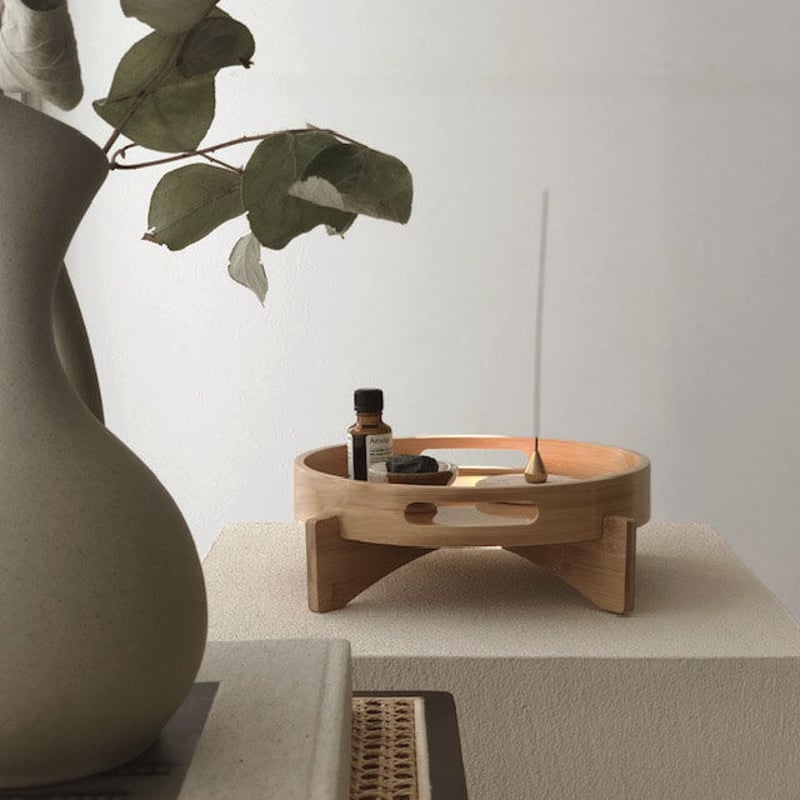 tray-03108 スタンド バンブー ラウンドトレイ | ART OF BLACK